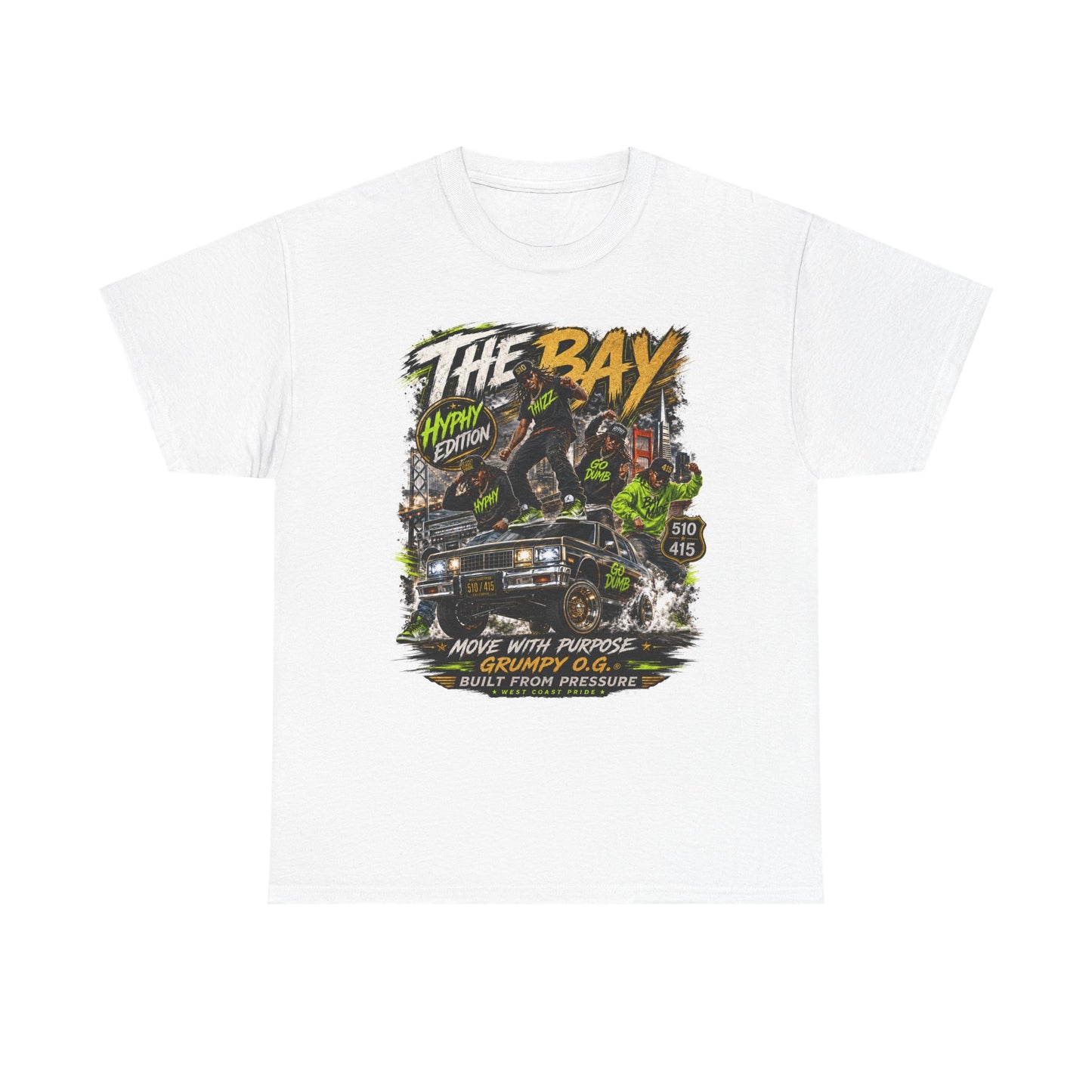 Hyphy Bay 510/415 Graphic Tee