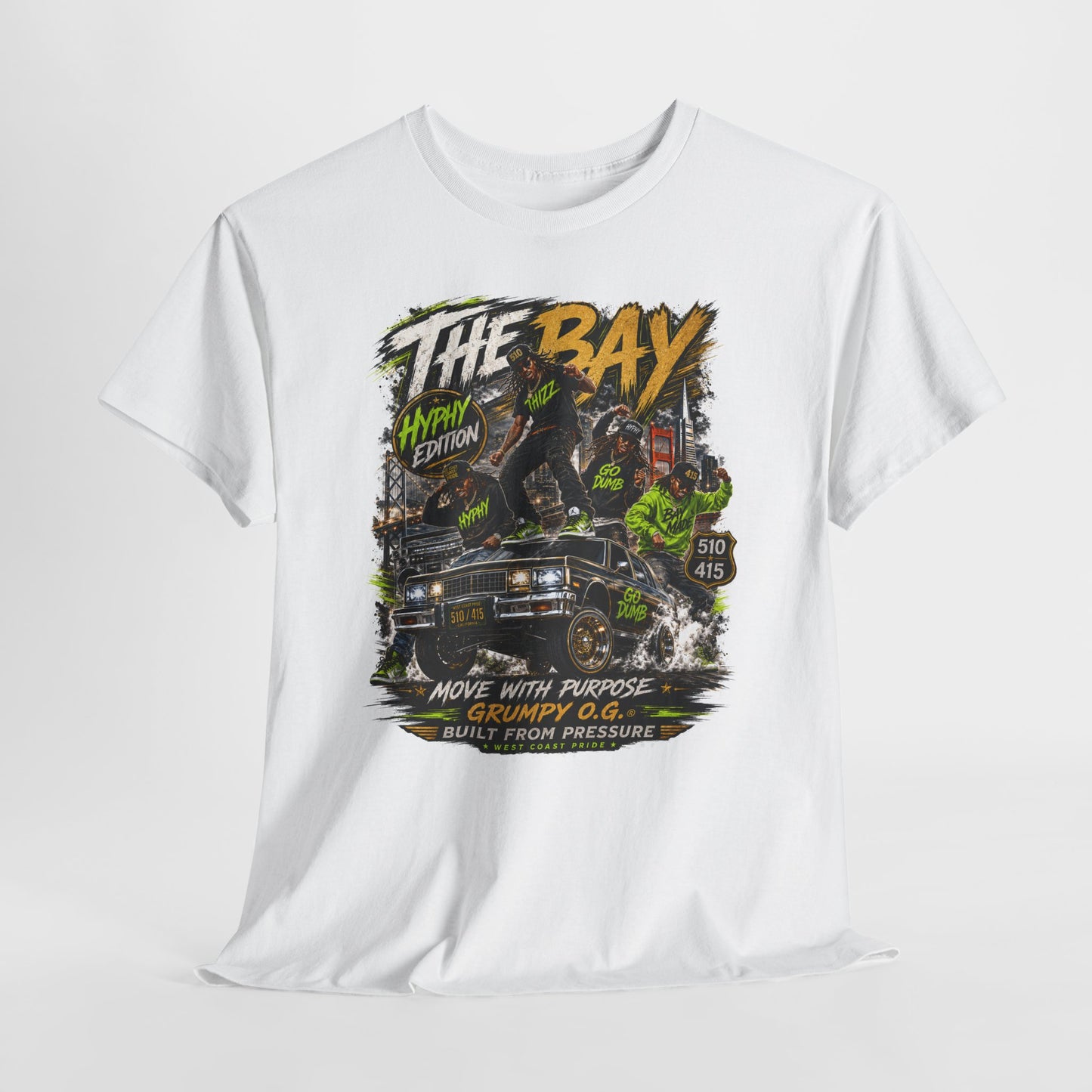 Hyphy Bay 510/415 Graphic Tee