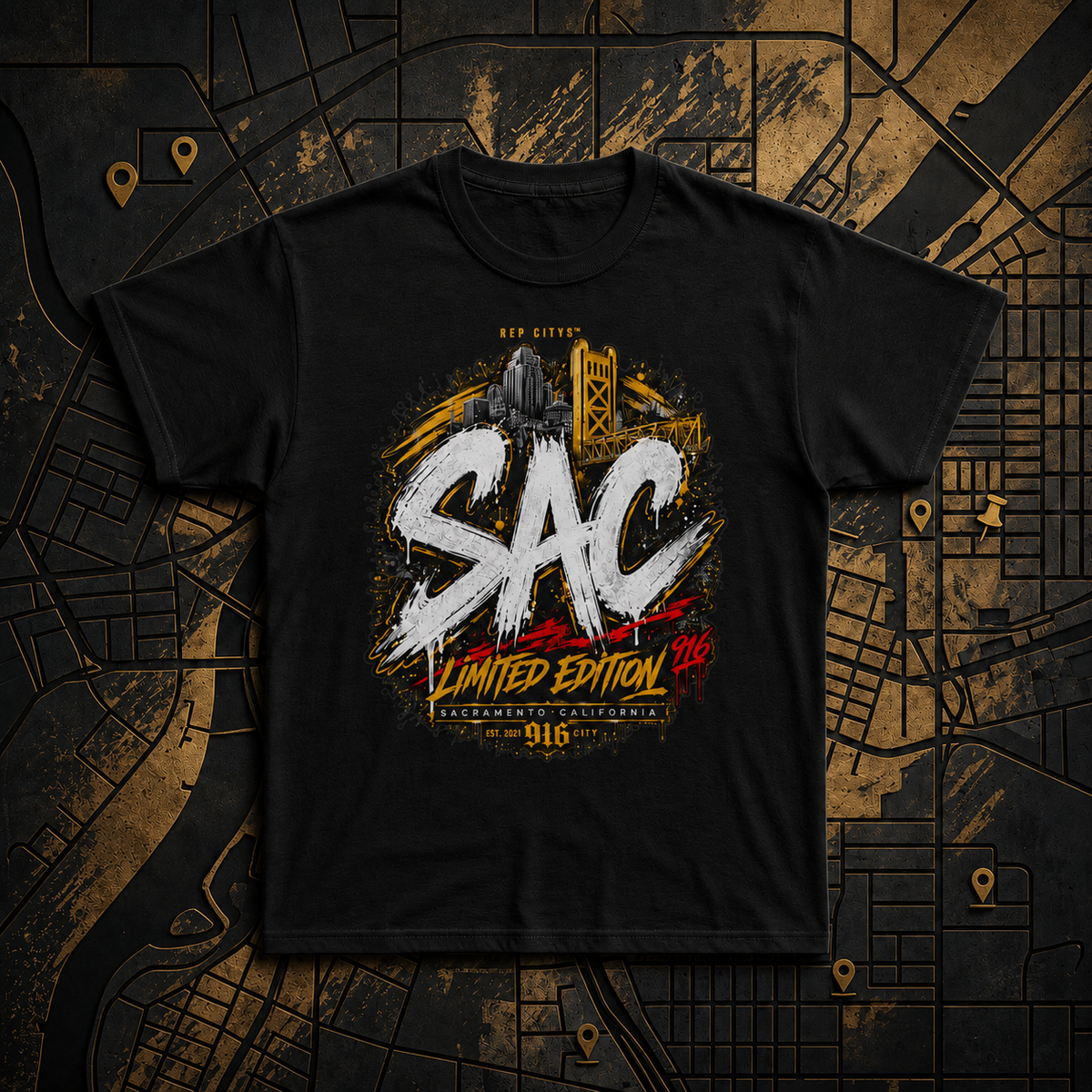 Gold City™ Black Tee