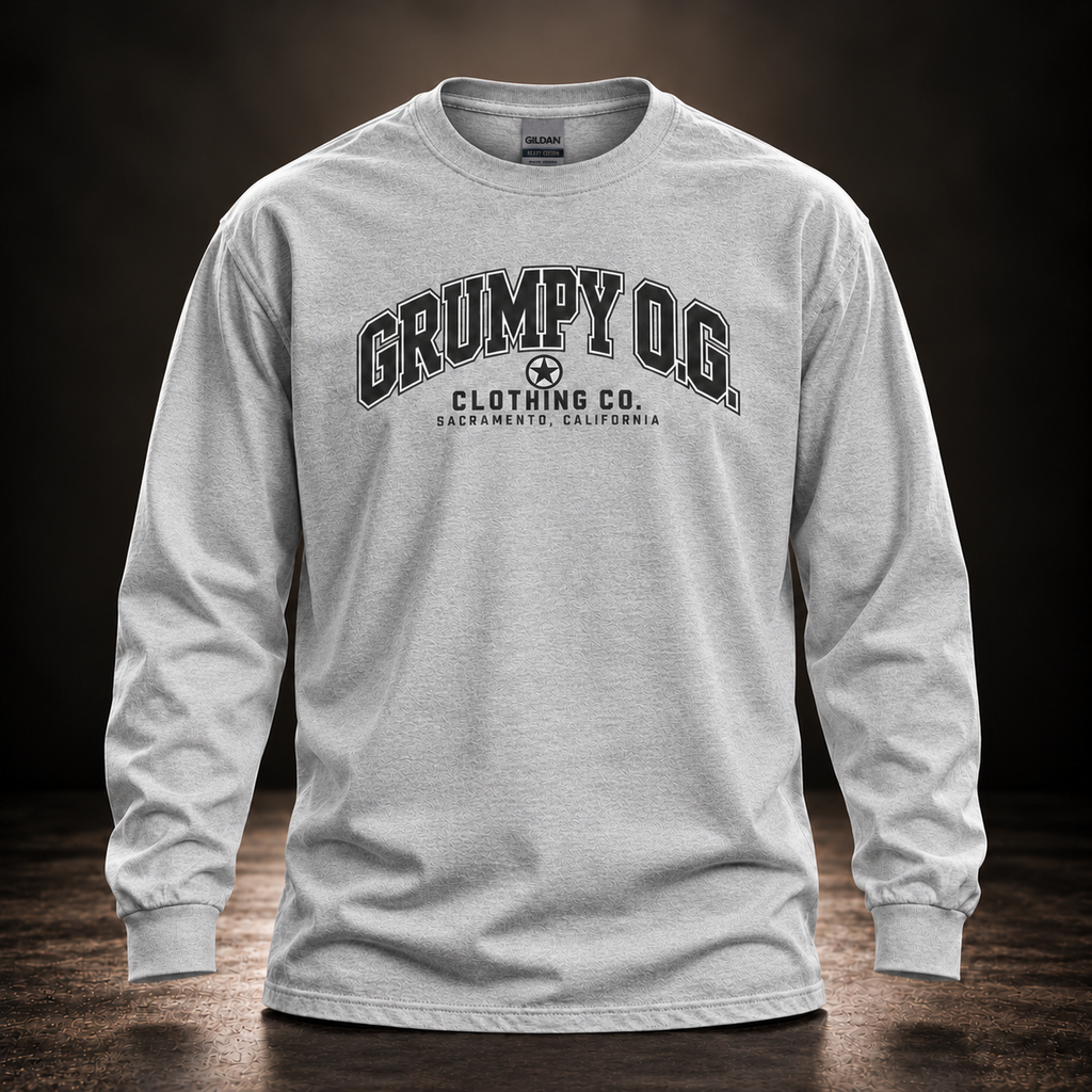 O.G. Standard™ — White & Heather Grey Long Sleeve
