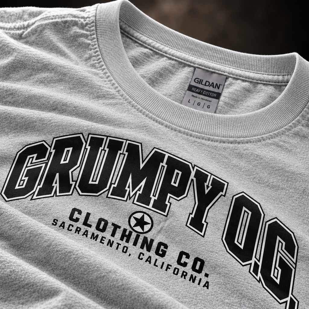 O.G. Standard™ — White & Heather Grey Long Sleeve