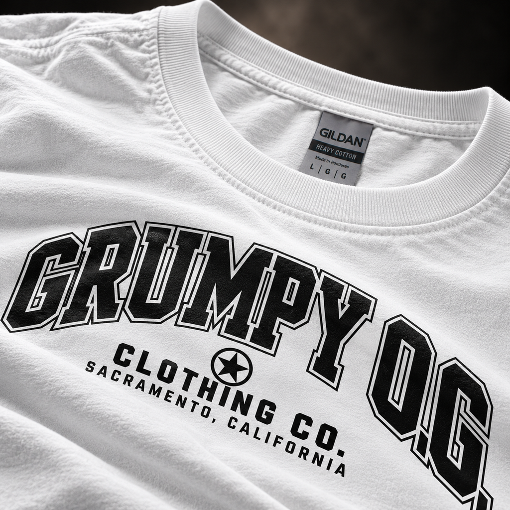 O.G. Standard™ — White & Heather Grey Long Sleeve