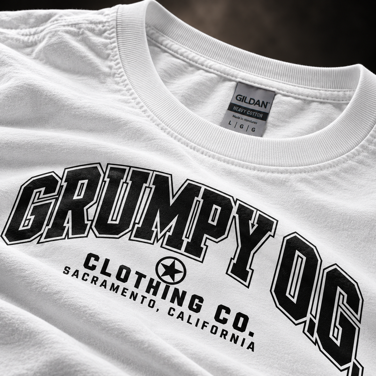 O.G. Standard™ — White & Heather Grey Long Sleeve
