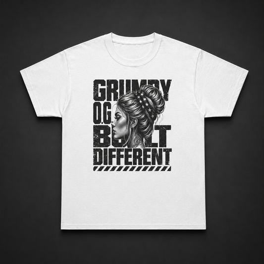 White Rebirth Mode™ Tee featuring bold black rebirth and renewal artwork with a cracked silhouette, motivational messaging and strong women’s streetwear styling on the front.